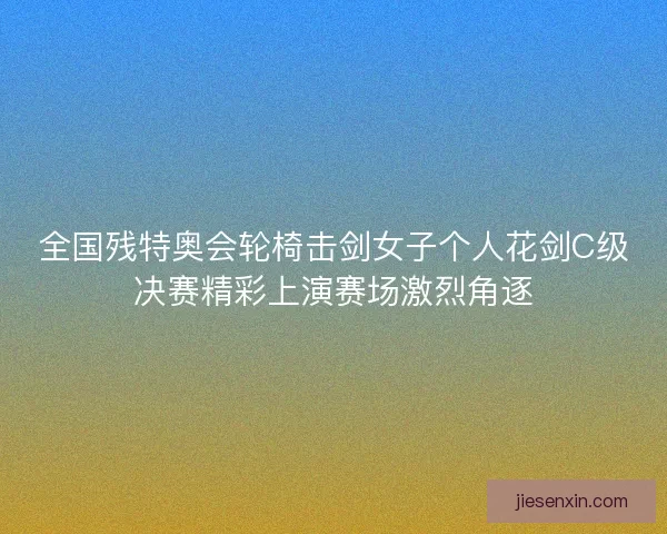全国残特奥会轮椅击剑女子个人花剑C级决赛精彩上演赛场激烈角逐